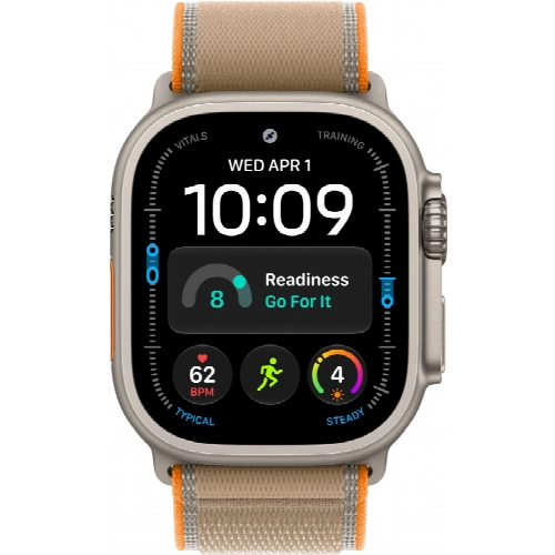 Apple Watch Ultra 4 49 мм, Natural Titanium Sand Trail Loop S/M