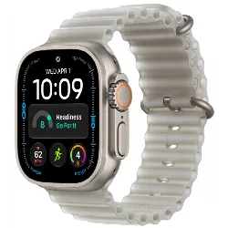 Apple Watch Ultra 4 49 мм, Natural Titanium Translucent Gray Ocean Band