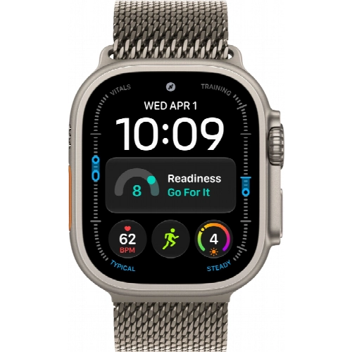 Apple Watch Ultra 4 49 мм, Natural Titanium Natural Milanese Loop L
