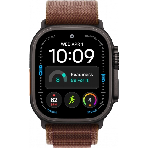 Apple Watch Ultra 4 49 мм, Black Titanium Burgundy Alpine Loop M