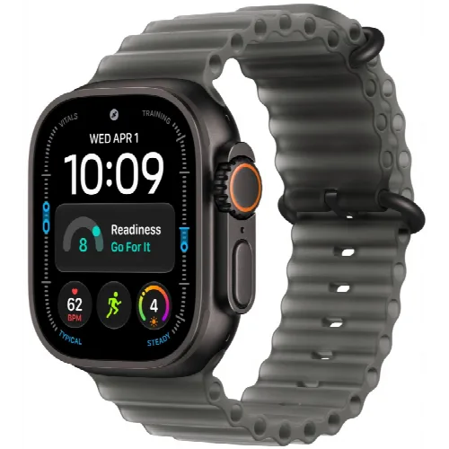 Apple Watch Ultra 4 49 мм, Black Titanium Translucent Black Ocean Band