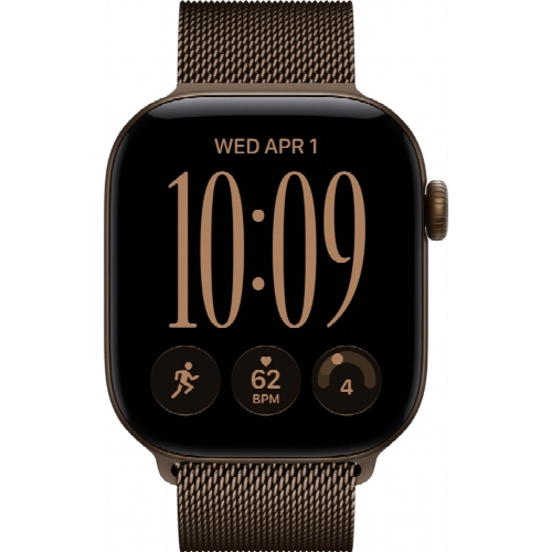 Умные часы Apple Watch Series 12 42 мм, GPS, Dark Bronze Aluminum, Dark Bronze Milanese Loop, S/M