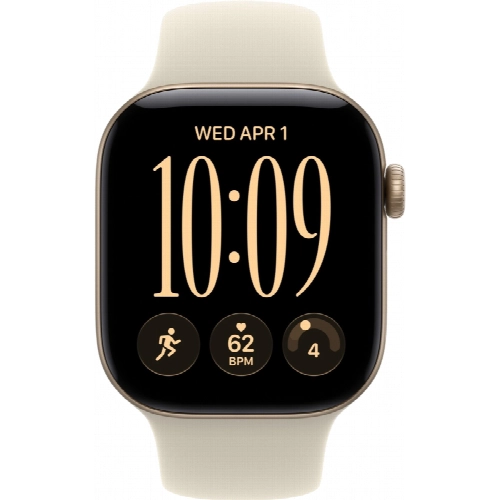 Умные часы Apple Watch Series 12 46 мм, GPS, Light Gold Aluminum, Sand Sport Band, M/L
