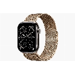Умные часы Apple Watch Series 11 46 мм, M/L, Natural Titanium Case, Gold Milanese Loop