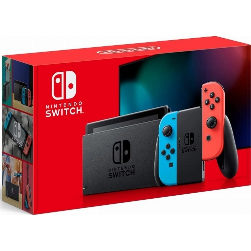 Nintendo Switch Console (Extended Battery Ver) Neon, Blue/Red 