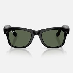 Умные очки Ray-Ban Wayfarer Shiny Black G15 Green, 150 50 Size