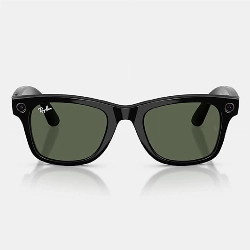 Умные очки Ray-Ban Wayfarer Shiny Black G15 Green, 150 50 Size