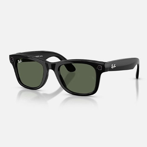 Ray-Ban Gen 2 Wayfarer Shiny Black G15 Green, 150 50 Size
