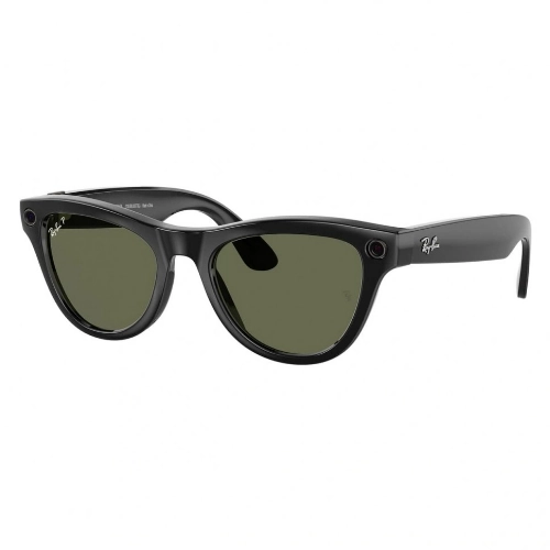 Ray-Ban Skyler Shiny Black G15 Green, 150 52 Size