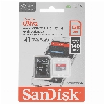 Карта памяти SanDisk Ultra microSDXC 128 ГБ [SDSQUAB-128G-GN6MA]