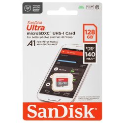 Карта памяти SanDisk Ultra microSDXC 128 ГБ [SDSQUAB-128G-GN6MN]