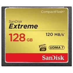 Карта памяти SanDisk 128GB Extreme CompactFlash Memory Card UDMA 7 Speed Up to 120MB/s (SDCFXSB-128G-G46)