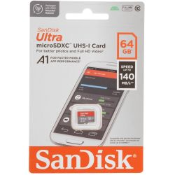 Карта памяти SanDisk Ultra microSDXC 64 ГБ [SDSQUAB-064G-GN6MN]