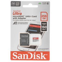 Карта памяти SanDisk Ultra microSDXC 256 ГБ [SDSQUAC-256G-GN6MA]