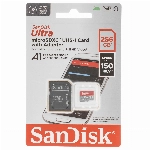 Карта памяти SanDisk Ultra microSDXC 256 ГБ [SDSQUAC-256G-GN6MA]