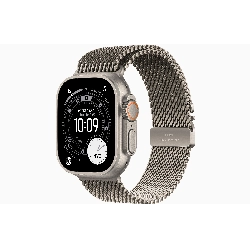 Apple Watch Ultra 3 49 мм, Natural Titanium Case with Natural Milanese Loop M
