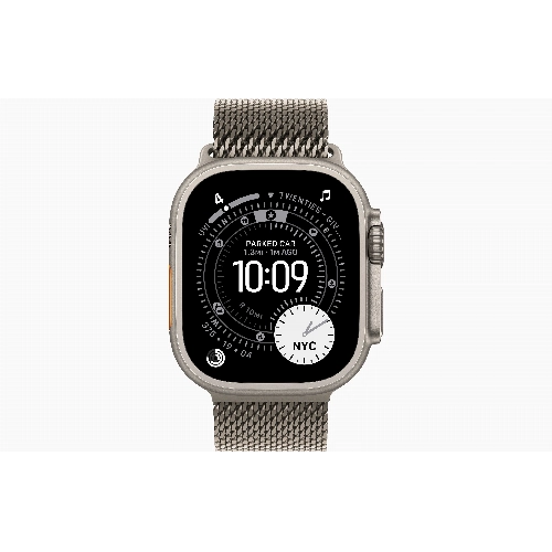 Apple Watch Ultra 3 49 мм, Natural Titanium Case with Natural Milanese Loop L
