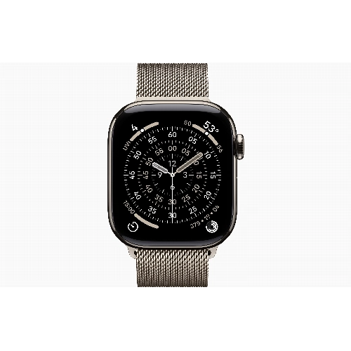 Apple Watch Series 11 42 мм, Natural Titanium Case, Milanese Loop Natural