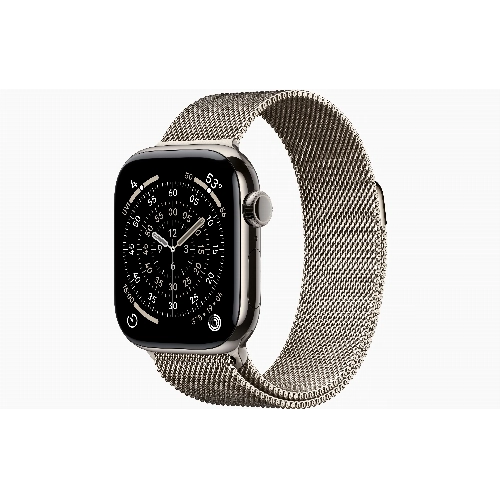 Apple Watch Series 11 42 мм, Natural Titanium Case, Milanese Loop Natural