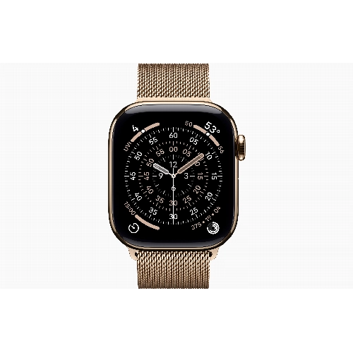 Apple Watch Series 11 42 мм, Gold Titanium Case, Milanese Loop Gold