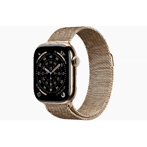 Apple Watch Series 11 42 мм, Gold Titanium Case, Milanese Loop Gold