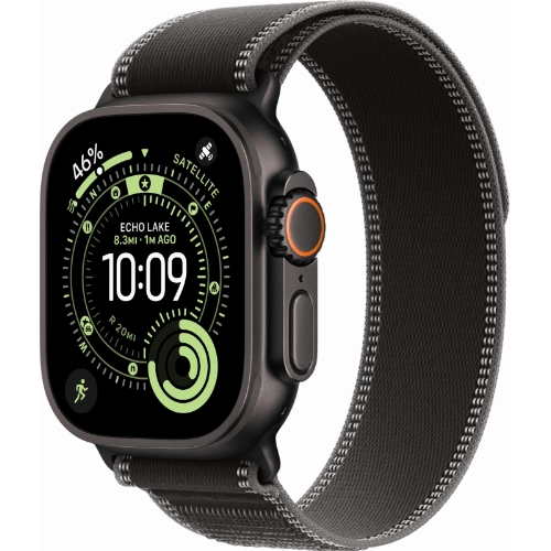 Apple Watch Ultra 3 49 мм, Black Titanium Case with Black/Charcoal Trail Loop M/L