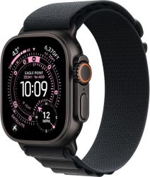 Apple Watch Ultra 3 49 мм, Black Titanium Case with Black Alpine Loop L