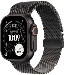 Apple Watch Ultra 3 49 мм, Black Titanium Case with Black Milanese Loop L