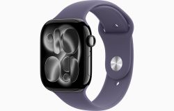 Умные часы Apple Watch Series 11 46 мм, S/M, Jet Black Aluminum Case, Purple Fog Sport Band