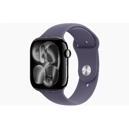 Apple Watch Series 11 46 мм, S/M, Jet Black Aluminum Case, Purple Fog Sport Band