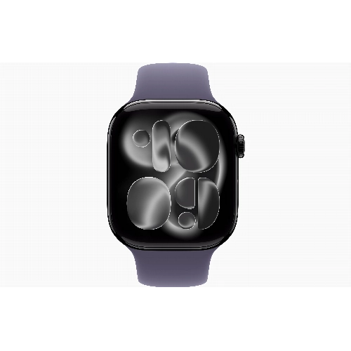 Apple Watch Series 11 46 мм, S/M, Jet Black Aluminum Case, Purple Fog Sport Band