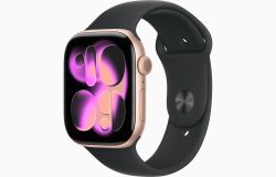 Умные часы Apple Watch Series 11 42 мм, M/L, Rose Gold Aluminum Case, Black Sport Band