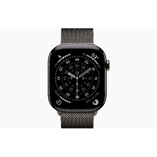 Apple Watch Series 11 46 мм, M/L, Slate Titanium Case, Slate Milanese Loop