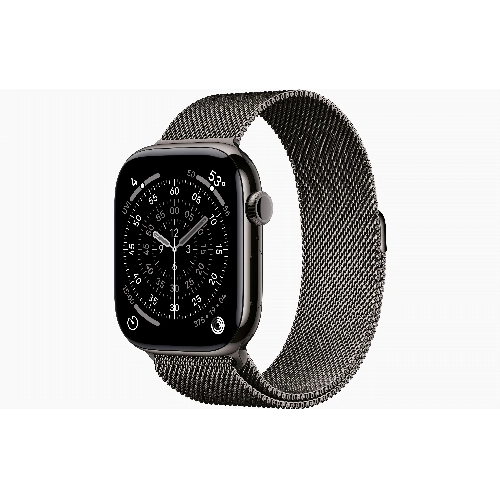 Apple Watch Series 11 46 мм, M/L, Slate Titanium Case, Slate Milanese Loop