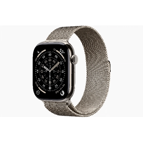 Apple Watch Series 11 46 мм, M/L, Natural Titanium Case, Natural Milanese Loop
