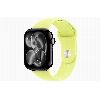 Apple Watch Series 11 46 мм, S/M, Jet Black Aluminum Case, Neon Yellow Sport Band