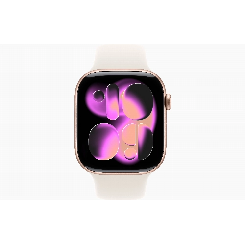 Apple Watch Series 11 46 мм, S/M, Rose Gold Aluminum Case, Starlight Sport Band