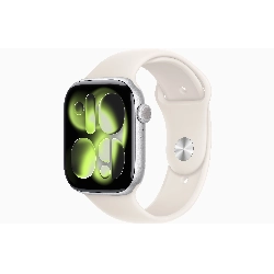 Умные часы Apple Watch Series 11 42 мм, S/M, Silver Aluminum Case, Starlight Sport Band