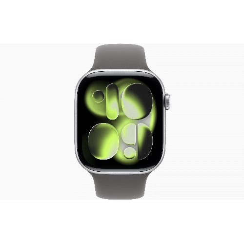 Apple Watch Series 11 46 мм, S/M, Silver Aluminum Case, Stone Gray Sport Band