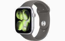 Умные часы Apple Watch Series 11 46 мм, S/M, Silver Aluminum Case, Stone Gray Sport Band