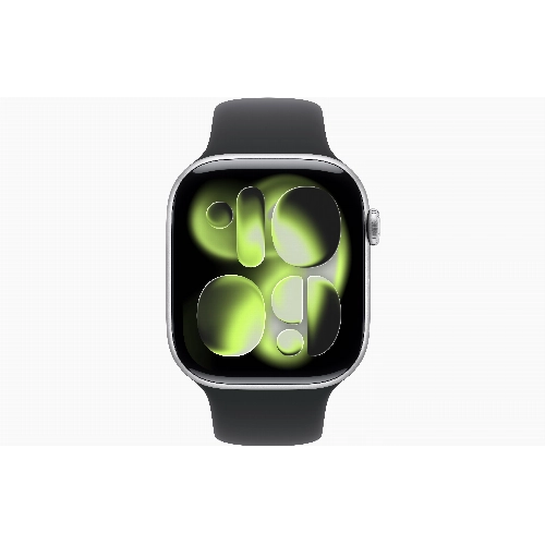 Apple Watch Series 11 46 мм, S/M, Silver Aluminum Case, Black Sport Band