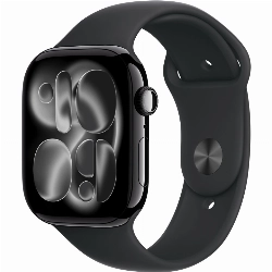 Умные часы Apple Watch Series 11 42 мм, S/M 130-200 мм, Jet Black Aluminum Case, Black Sport Band