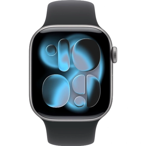Умные часы Apple Watch Series 11 42 мм, S/M 130-200 мм, Space Gray Aluminum Case, Black Sport Band