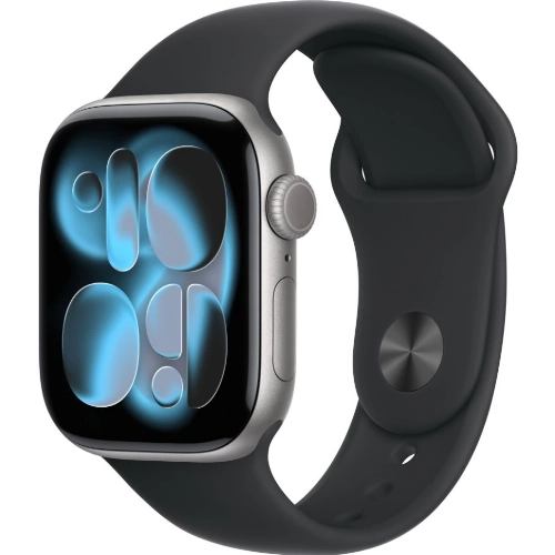Умные часы Apple Watch Series 11 42 мм, S/M 130-200 мм, Space Gray Aluminum Case, Black Sport Band