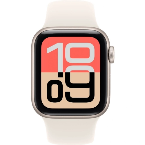 Умные часы Apple Watch SE 3 44 мм, Starlight Aluminum Case with Starlight Sport Band (M/L)