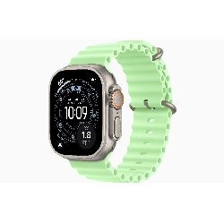 Apple Watch Ultra 3 49 мм, Titanium Case with Neon Green Ocean Band