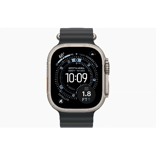 Apple Watch Ultra 3 49 мм, Titanium Case with Black Ocean Band
