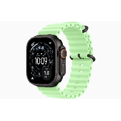Apple Watch Ultra 3 49 мм, Black Titanium Case with Neon Green Ocean Band