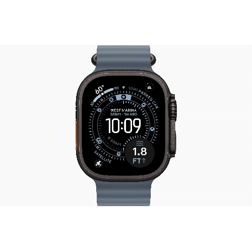 Apple Watch Ultra 3 49 мм, Black Titanium Case with Anchor Blue Ocean Band