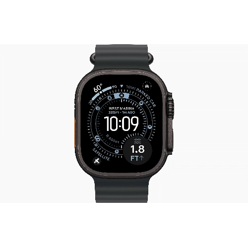 Apple Watch Ultra 3 49 мм, Black Titanium Case with Black Ocean Band